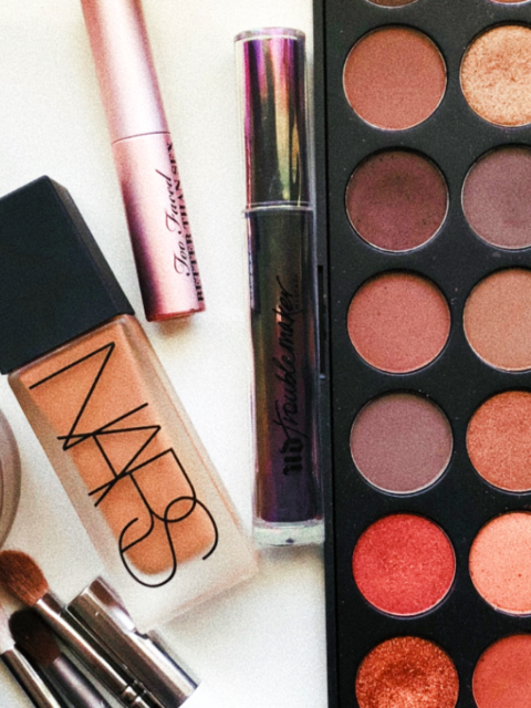 Close-up photography of assorted cosmetics