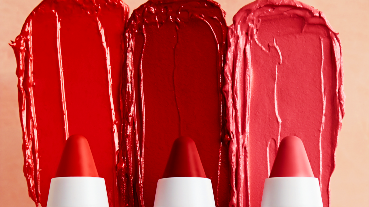 Three lipsticks in assorted colors