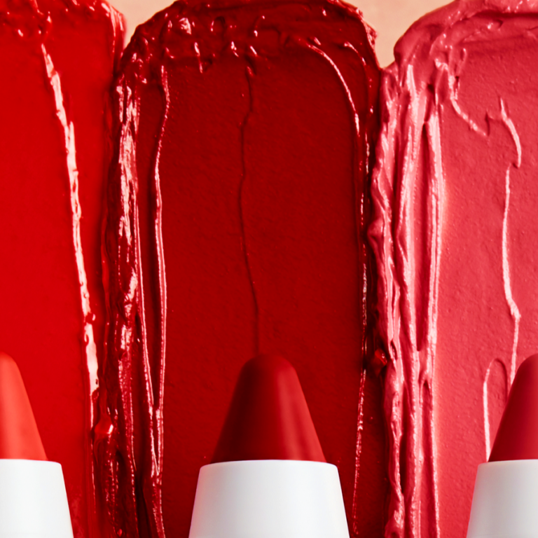 Three lipsticks in assorted colors