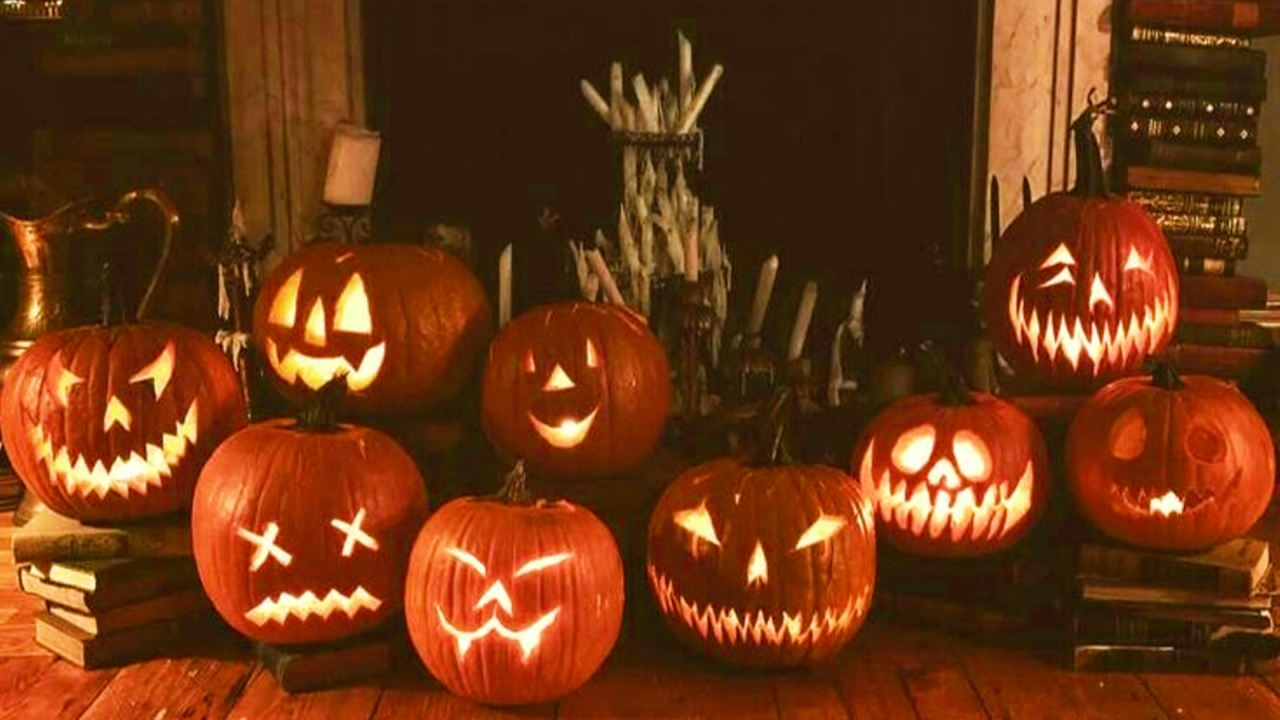 Various Carved pumpkins
